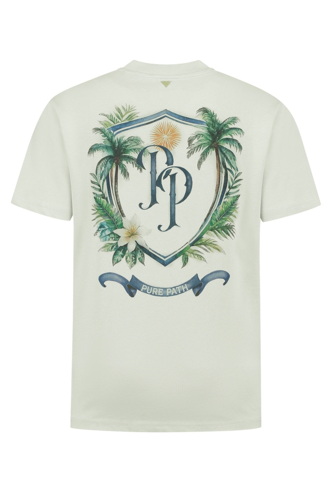 TROPICAL CREST T SHIRT 25010112 13 LIGHT GREEN